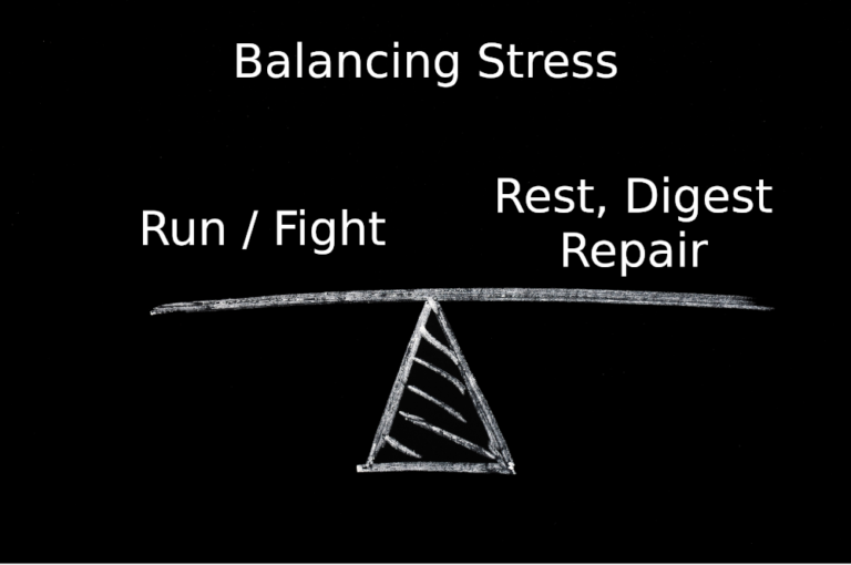 Tilting the scale toward Rest/Digest/Repair and away from Run/Fight overload
